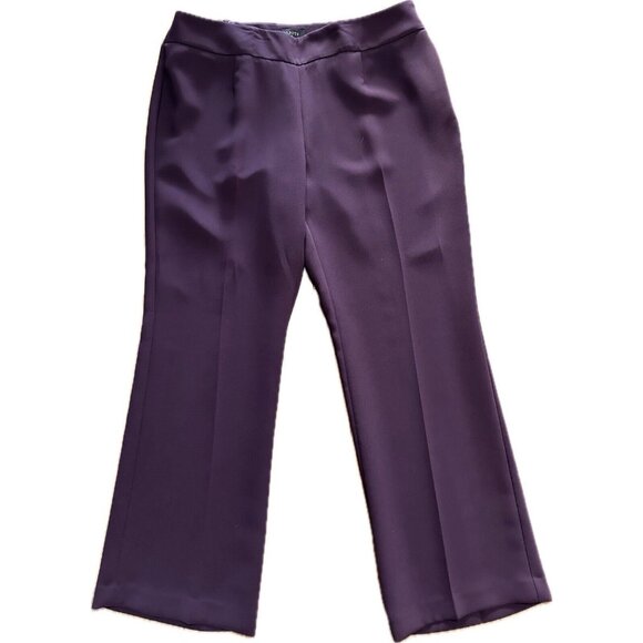 Talbots Pants - Talbots Heritage Wide-Leg Trouser Dress Pants Size 16W Wine Purple High Rise